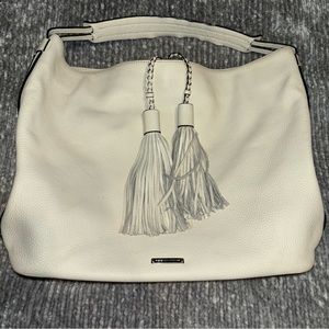 Rebecca Minkoff Isobel Pebbled Leather Hobo Bag in Putty